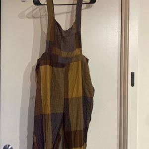Color block overall jumpsuit | non- stretch
